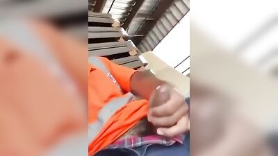 Getting Off In Public: Teen Blonde Boy Jerks Off With A Big Dick