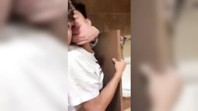 Gay Guys Messing Around In A Public Bathroom Risking An Exposed Indecent Exposure Scenario!
