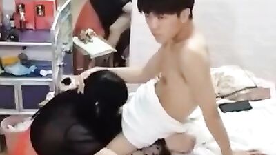 Girlfriend Experience: Asian Boy Blown By Ladyboy Daddies
