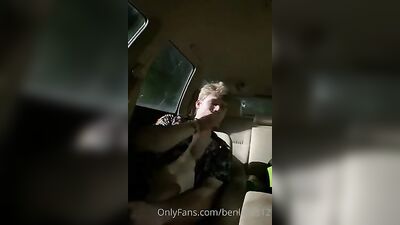 Twinks Amateur Ben in Car Solo