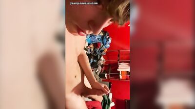 Cleaning My Clothes With An Amateur Cumshot