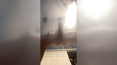 Teenage Boy Pleasures Himself While Talking on Phone and Shooting a Stream of Cum All Over His Mobile Device Camera