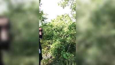 Dominican boy jerks outside in black handjob public outing, where he delivers a powerful cum shot