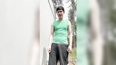 Chriss Public Handjob Adventure with a Huge Cock