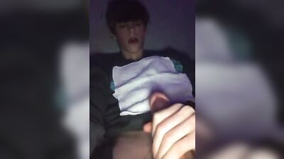 Twink cumming before bed