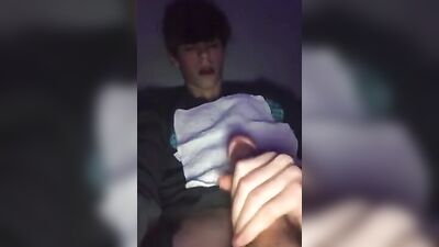 Twink cumming before bed
