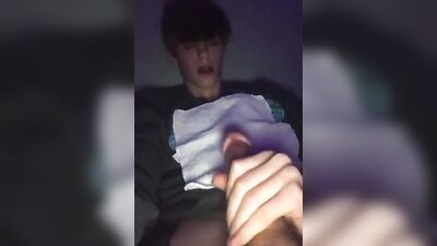 Twink cumming before bed