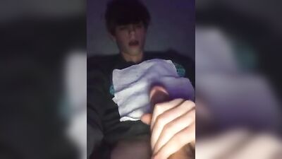 Twink cumming before bed