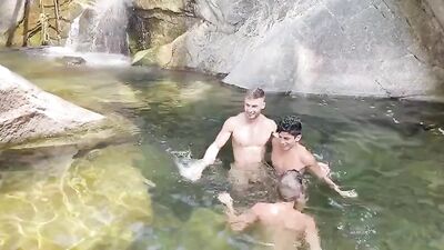 Hardbodies: Latin Threesome at the Rocky Pool
