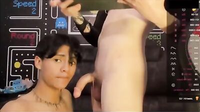 Cumming on webcam with Ryu Kyoshi!