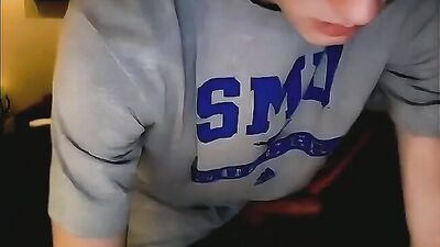 GBT SMU Collage Student Taking the AI Examination, a Brilliant Brunette Makes a Cum Shot in Her Solo Webcam Show