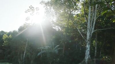 Interracial Asian Fellatio Scene In The Garden