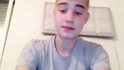 Blonde Amateur Webcam Solo Handjob with TV Tom