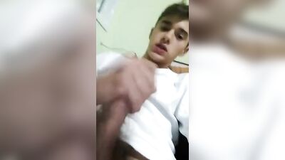 Young Exhibitionist Pleasures Himself in Front of the Camera