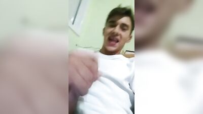 Young Exhibitionist Pleasures Himself in Front of the Camera