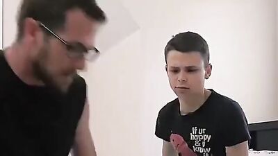 Studly Stepdad Seduces His Stepson Into A Sexy Hand Job Action Cum Shot