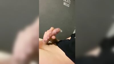 A Day at the Beach Ends With a Hot British Boy Masturbating and Cumming in a Condom