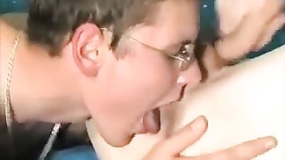 Handsome Gay Twin Brothers Rimming and Swallowing Cum in a Tube