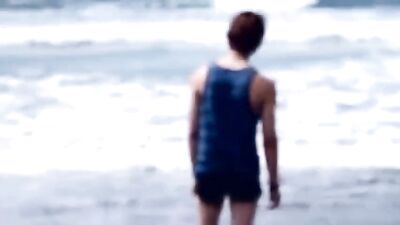 Two sexy gay male twink friends share passionate sexual encounters on a sunny beach, ending with an intense bareback threesome home fuck show!