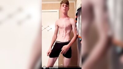 Young and Skinny Swiss Teen with a Huge Cock - Amateur Basel Solo