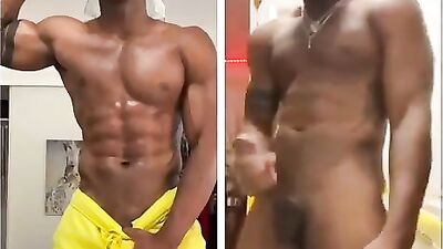 Young Muscular Cam Guy Blows His Wad in Front of a Webcam!