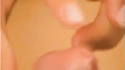 Handjob in public - Shy boys action cumshots outside