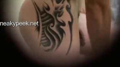 Young Tattoo Artist Gets Caught Pleasuring Himself in Public! (Amateur, Public, Voyeur)