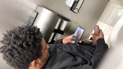 Caught on Camera - A Public Display of Huge Black Meat