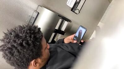 Caught on Camera - A Public Display of Huge Black Meat