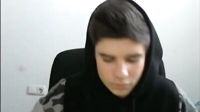 Urban Black Twink - Solo Webcam Show in Hoodie