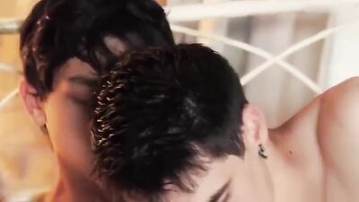 Two Hairy Twink Cuties Get Down and Dirty in a Hot Action Scene with Explosive Cum Shots