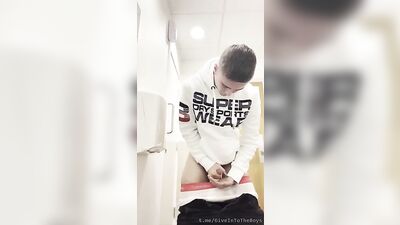 Young Boy Takes a Piss and Cums in Public - Amateur Fetish Action