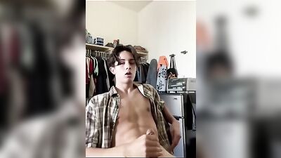 Young Gigolo Pleasures Himself in Live Cam Show
