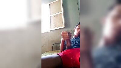 Twink Boy Lifts His Hands in Pure Delight as He Cums Solo on Camera