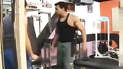 Gym Guys Go Down on Latino Buddies, Ending with Intense Action Cum Shots