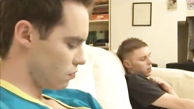 Young Twink Cock Comparisons: Action Facial Cumshots