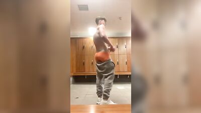 Striptease on a sunny day with a twink