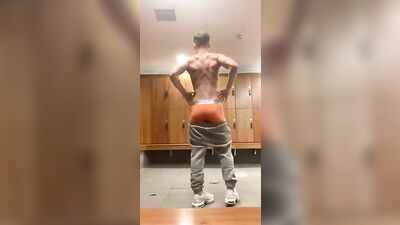 Striptease on a sunny day with a twink