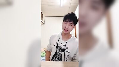 Young Chinese Webcam Boy Pleasures Himself in Public!