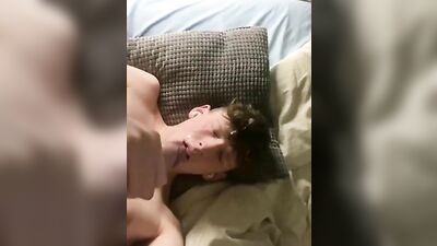 Young Adult Excites Himself on Camera