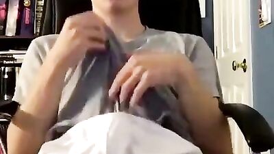 Frat brothers masturbate together on webcam in a show of brotherly bonding