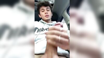 Young Man Auto-Ejaculation: Amateur Solo Masturbation on Webcam