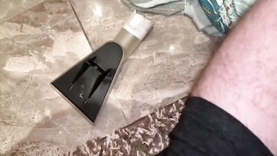 Teen Vacuums Underwear While Masturbating in Front of Webcam