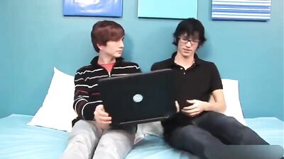 Twinky Emos Go Down on Each Other and Suck Dick Until They Cum All Over Their Hands