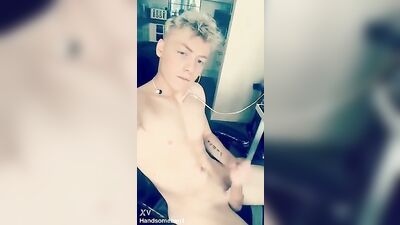 A British Amateur Blonde Boy Has a Rollicking Ejaculation[15]