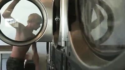 Dirty Laundry Twink Threesome: Raw and Rugged in the Washroom