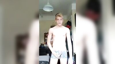 Hot Blond Twink Boy Cock Web-Cam GBT Solo Porn