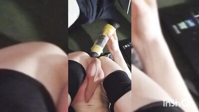 Destroying my ass with 2 dildo's at the same time