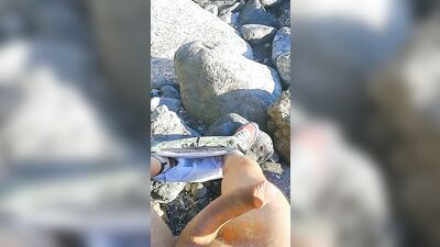 Straight Guy On Holidays Plays With His Uncut Dick