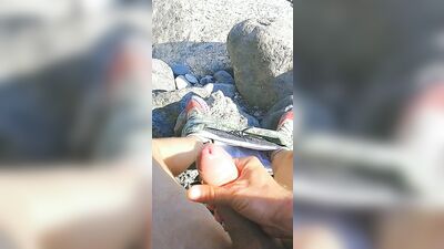 Straight Guy On Holidays Plays With His Uncut Dick